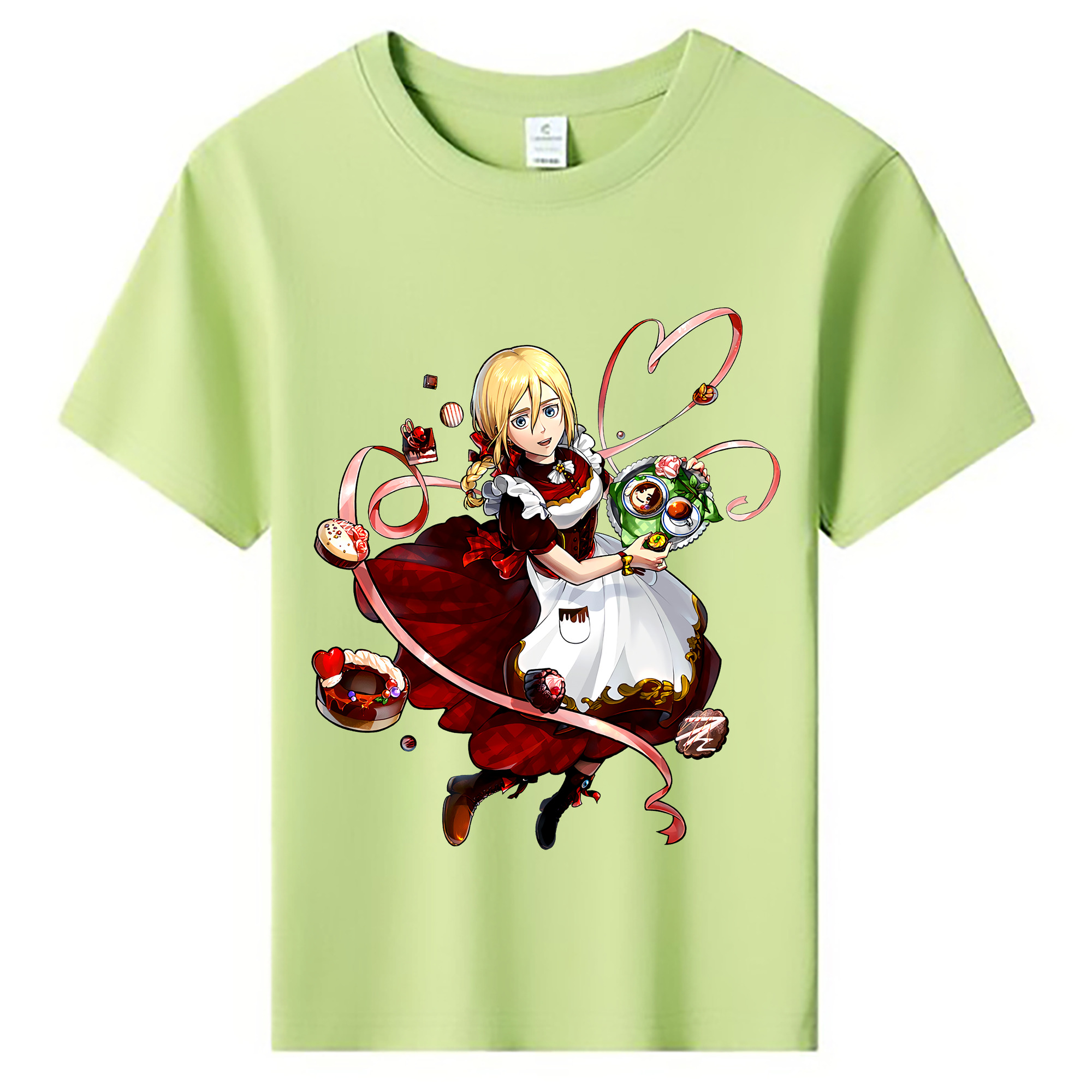 （画像用） 進撃の巨人 クリスタ·レンズ Attack on Titan Christa Lenz 綿100％キッズTシャツ（フロントプリント）